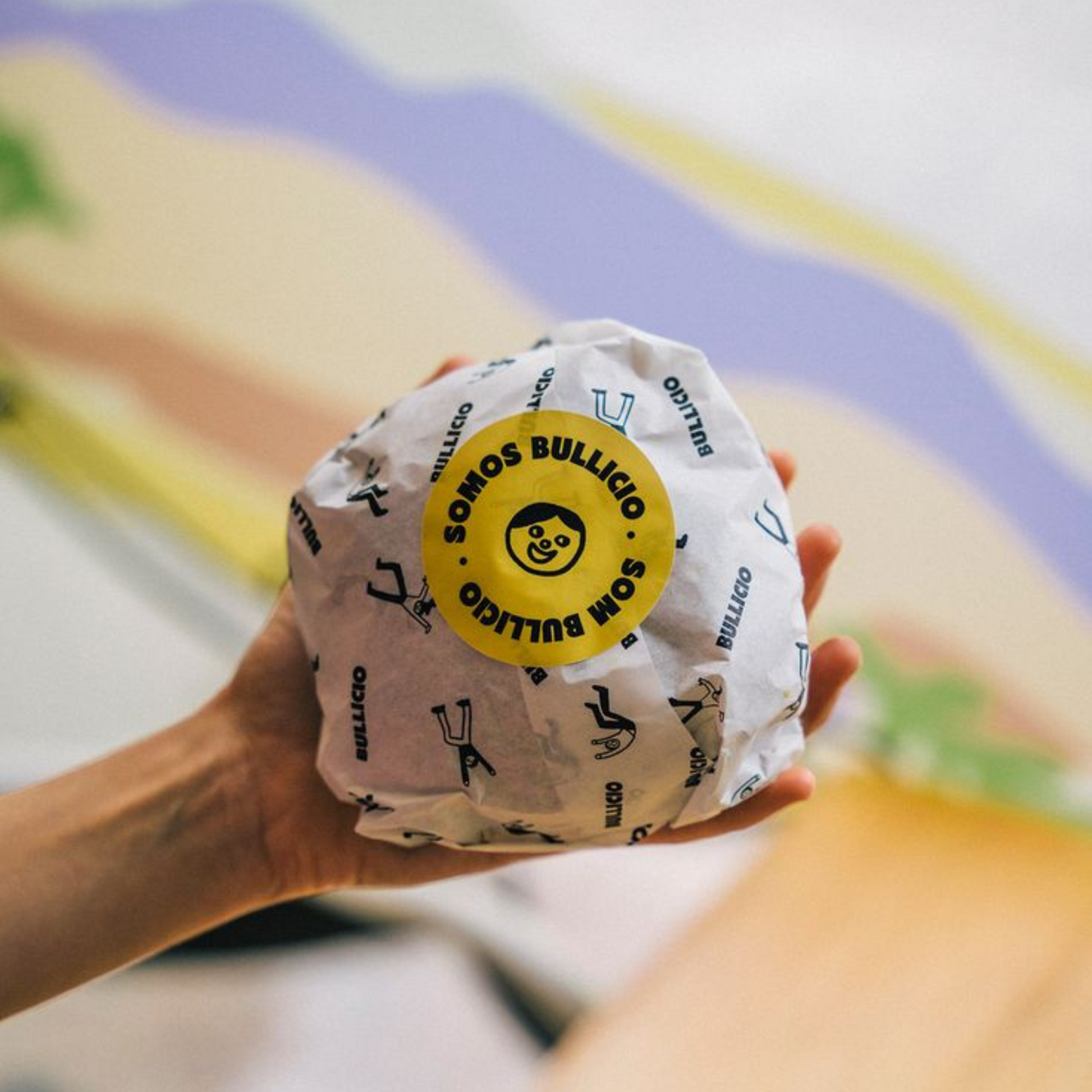 Printed butter paper with logo for food service packaging.
