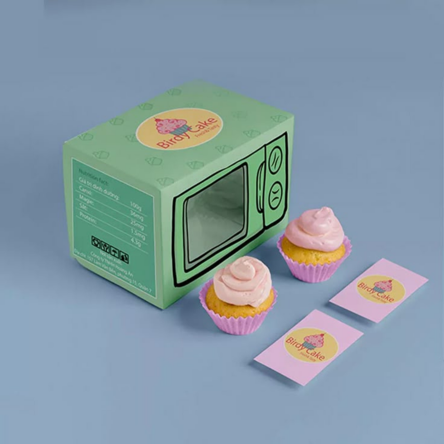 Luxury bakery boxes with window for cupcakes.