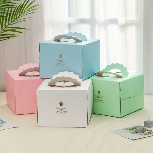 Personalized pastry boxes with brand design.