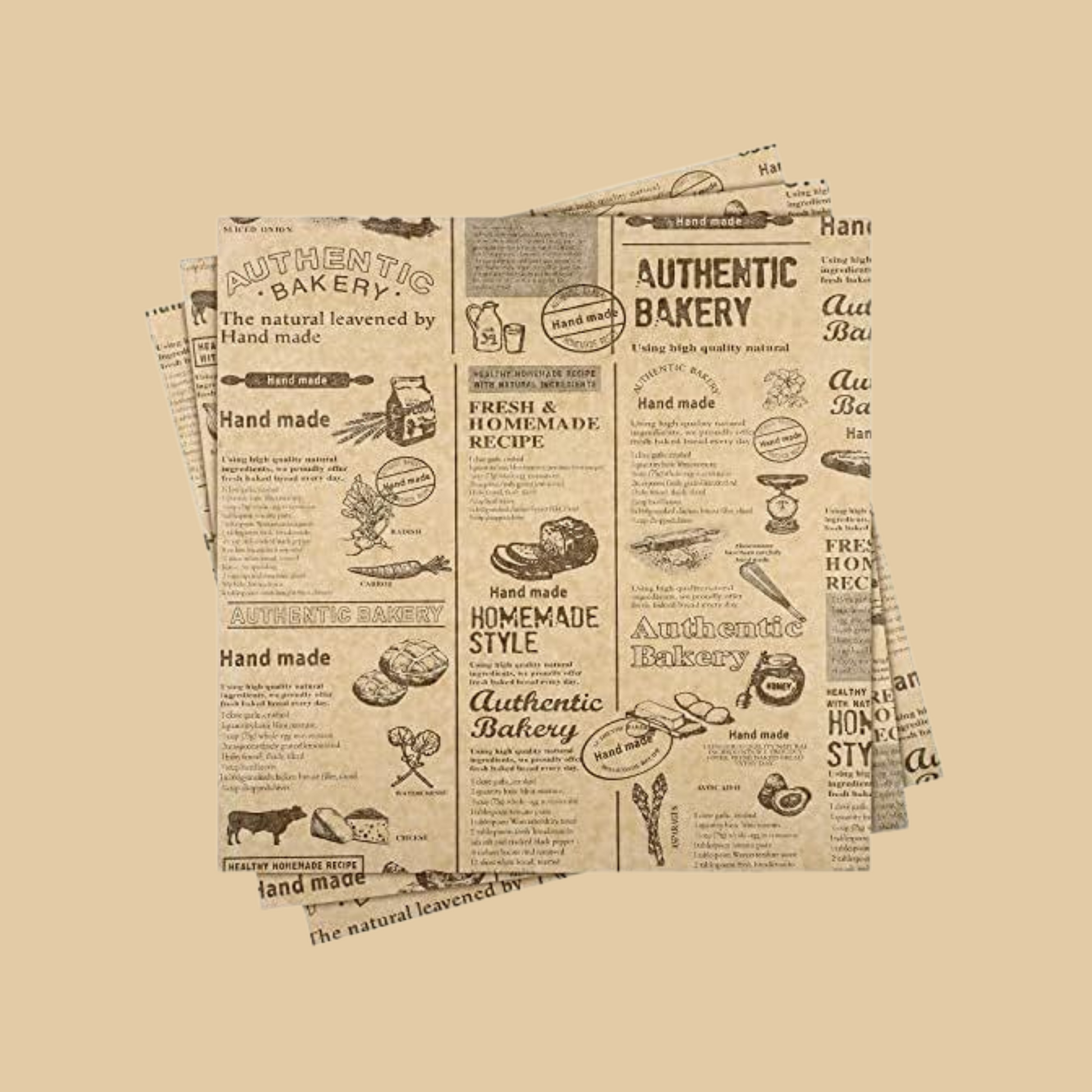 Printed parchment paper sheets for restaurant branding – USA & Canada