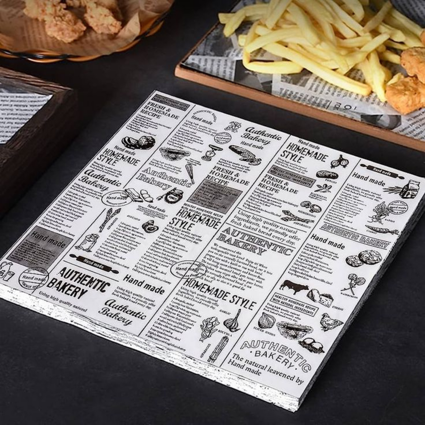Personalized deli paper for restaurant packaging and food service.