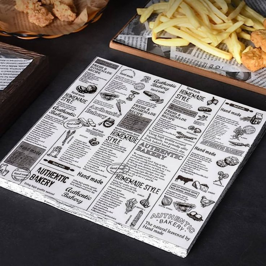 Personalized deli paper for restaurant packaging and food service.
