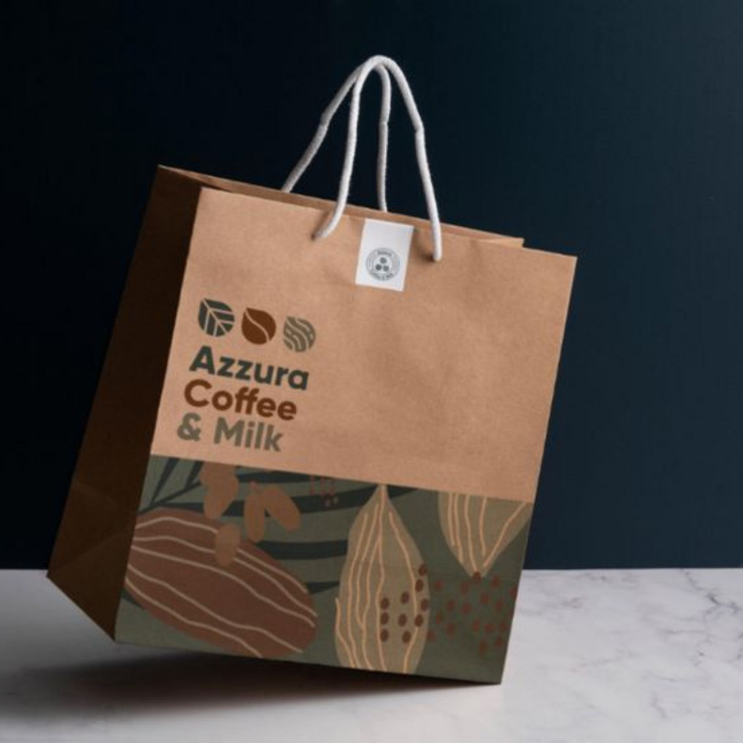 Eco friendly kraft printed paper shopping bags with twisted handles