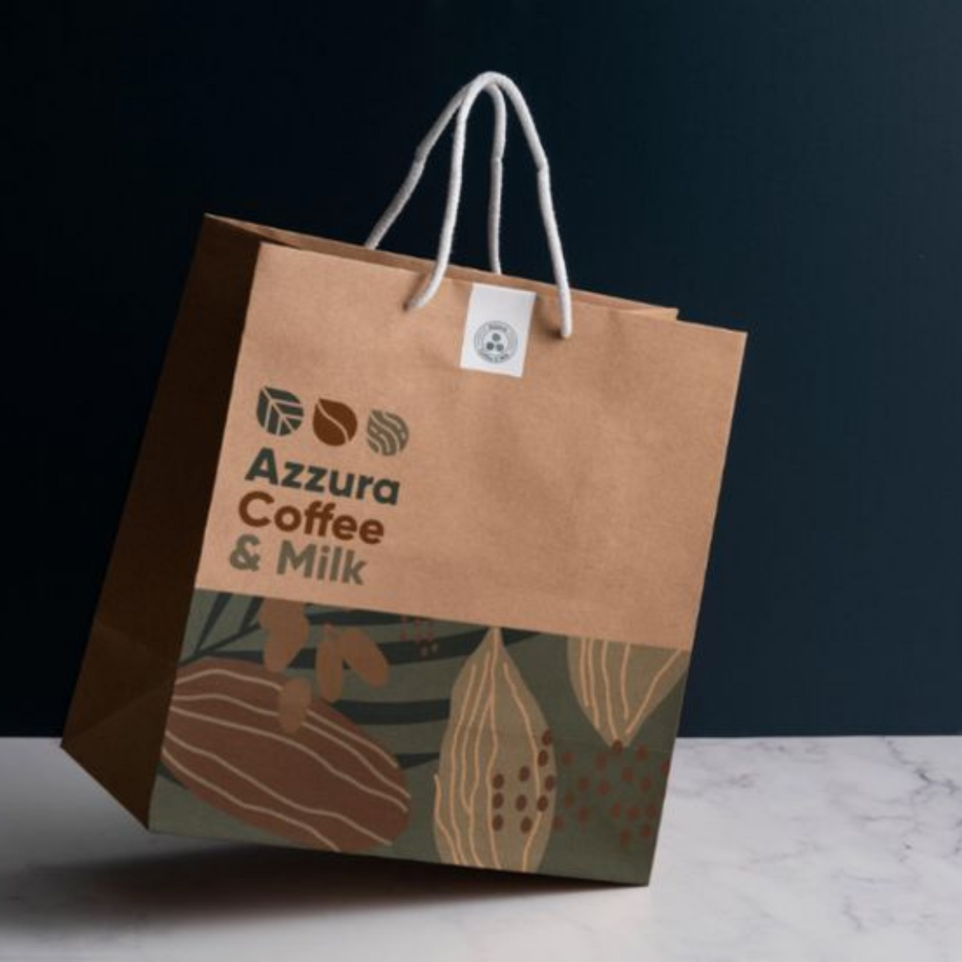 Eco friendly kraft printed paper shopping bags with twisted handles