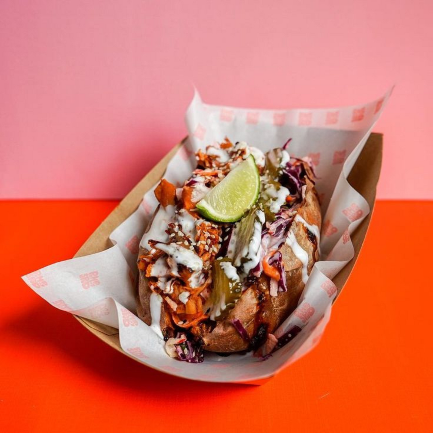 Printed grease proof food basket liners for fast-casual restaurants