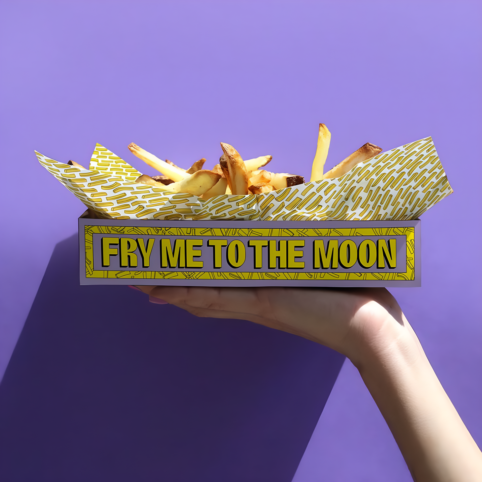 Bulk order of custom food wrapping paper for restaurants and takeaways.