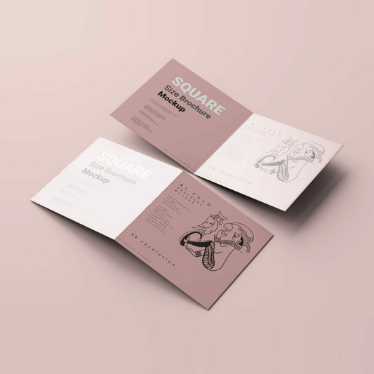 Custom folded cards with logo design and branding for USA businesses.