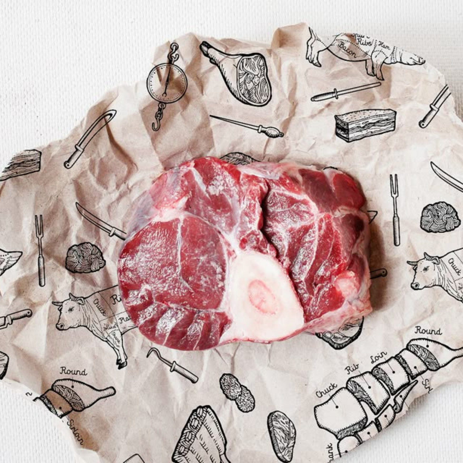 Branded butcher paper for high-quality meat wrapping.