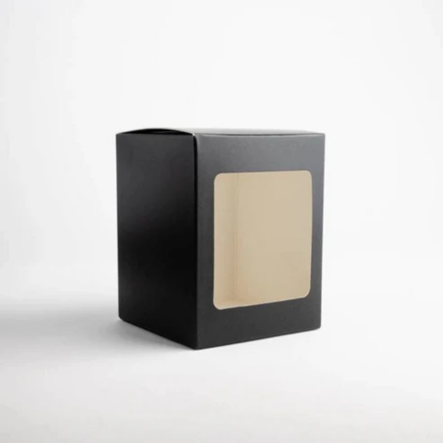 Custom window candle box with Matt finish and clear front panel