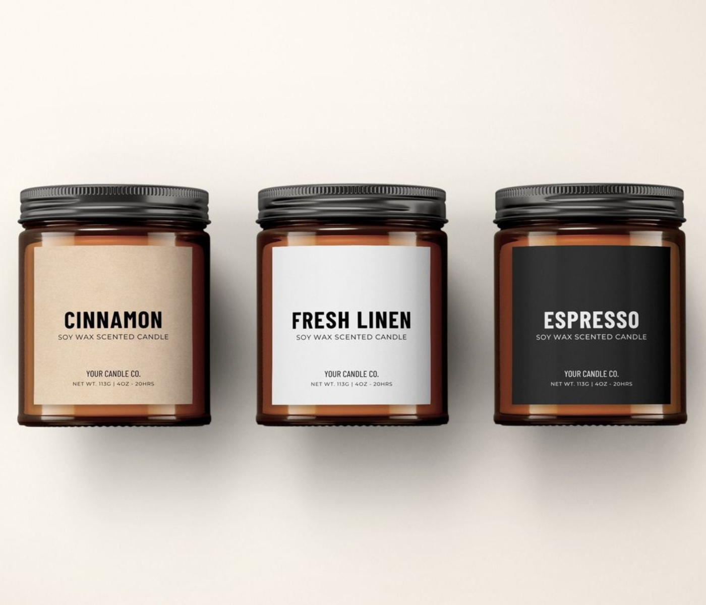 candle jar label for small candle business owners. 