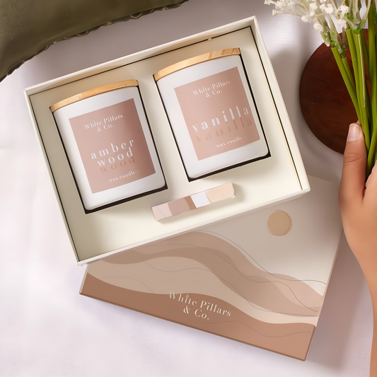 Custom candle boxes with inserts by Custapack, designed for premium protection and elegant presentation of your candles.